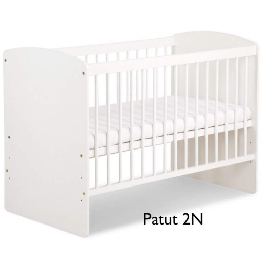 Pat + saltea + Lenjerie de pat cu 6 bucati aparatori protectii laterale patut Deseda Albe cu volanas colorat + baldachin cu suport asortat 