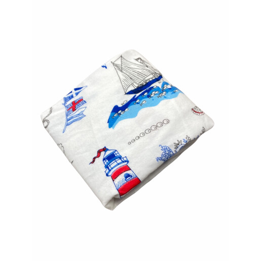 Set din finet paturica bebe cu cearsaf si pernuta pt pat Farul