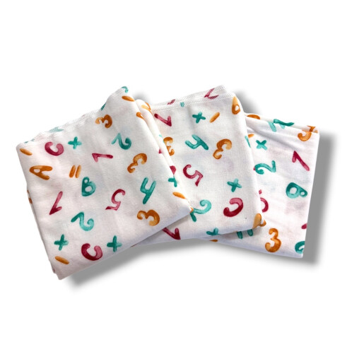 Set 3 scutece finet Deseda 70x70cm Deseda Cifre si litere