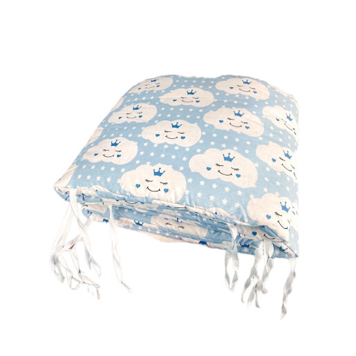 OTL Aparatori laterale pufoase DesedaNori zambareti albastri ptr pat  120x60 cm