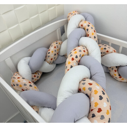 OTL Set 2 buc Apărătoare împletită 180 cm Inimioare marunte