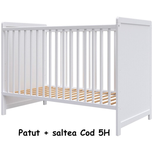 Pat personalizat + saltea + Lenjerie cu apărătoare împletită în 4, 240 cm, din CATIFEA + cearșaf + plăpumioară + pernuta slim Deseda LUX Ivory UNI