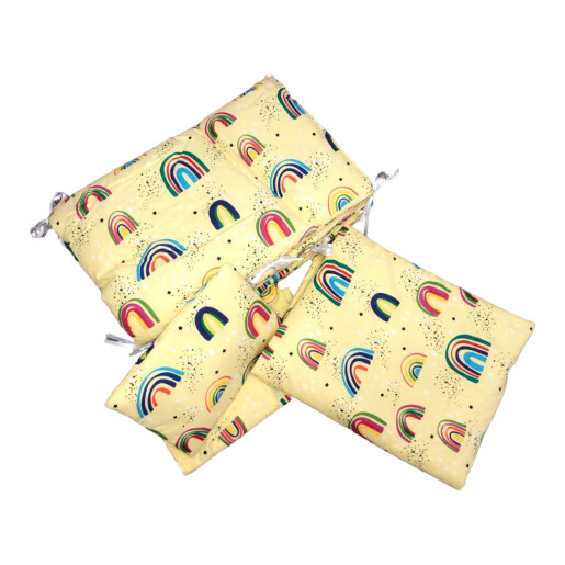 OTL Aparatoare 180 cm  + set 3 piese pat 120x60 cm h35cm Deseda Curcubeu pe galben