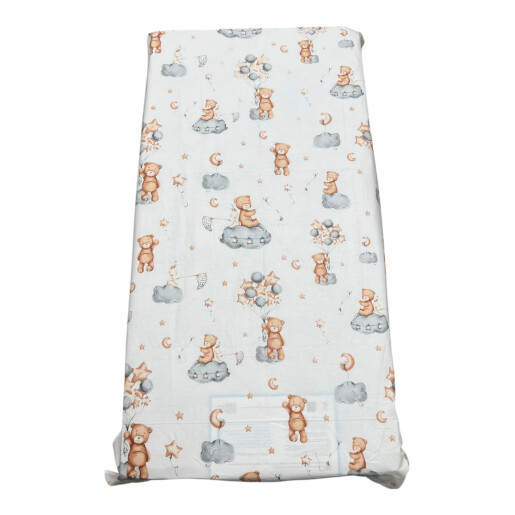 Set 3 piese cu cearsaf paturica si perna Ursi pe nori