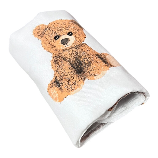 Cearsaf de pat din Finet - Flanel de iarna, cu elastic roata, Ursulețul Teddy
