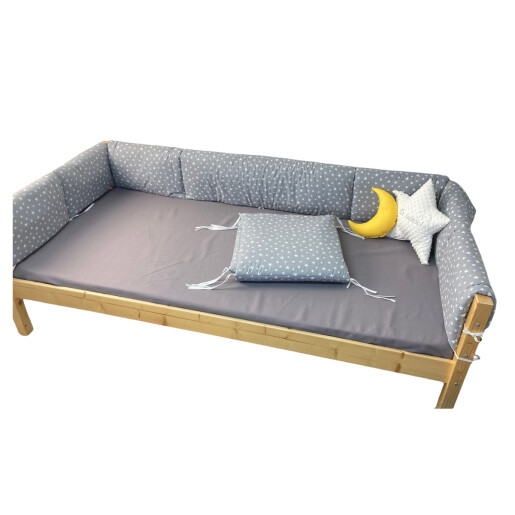 OTL Aparatori tip Maxi pt patut Montessori Stelute pe fond gri ptr pat 160x80 cm