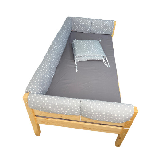 OTL Aparatori tip Maxi pt patut Montessori Stelute pe fond gri ptr pat 160x80 cm