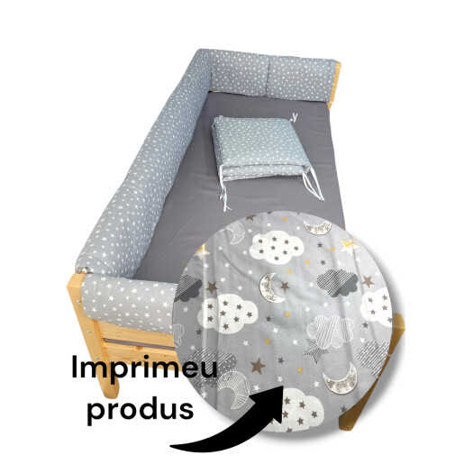OTL Aparatori tip Maxi pt patut Montessori Norisori cu luna gri pat 140x200 cm 