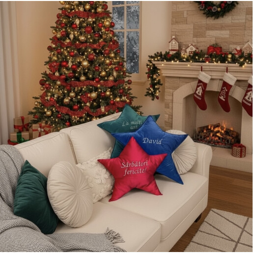 Perna Stea din Catifea, Brodată cu mesaj