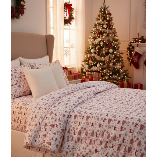 Husa pilota din FINET FLANNEL cu fermoar Reni pe rosu