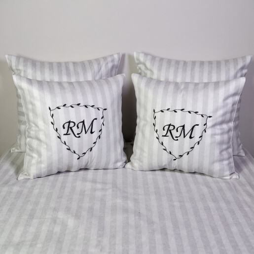 Lenjerie de pat 2 persoane Personalizata Damasc Gri deschis LUX by Deseda