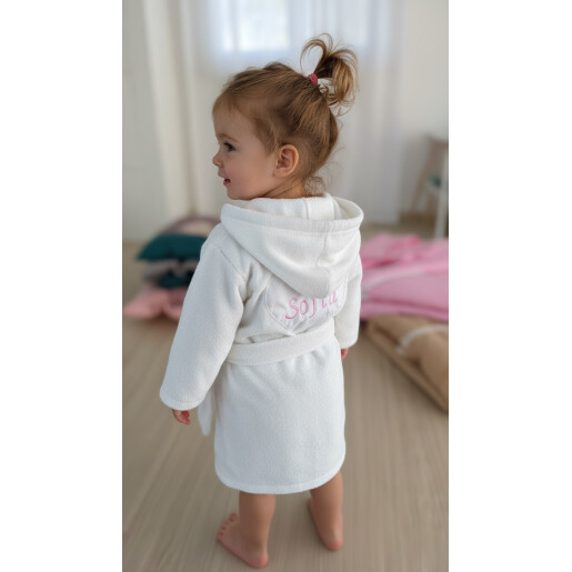 Halat capot de baie copii Personalizat, din frotir de bumbac Deseda