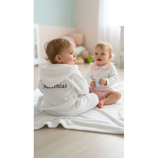 Halat capot de baie copii Personalizat, din frotir de bumbac Deseda