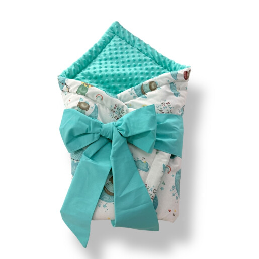 OTL 2 in 1 Port bebe 80x80 cm si plapumioara bebelusi Ursi zburatori vernil