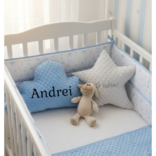 Perna decorativa ptr copii Personalizata Norisor din plush Mincky colorat Deseda
