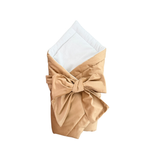 OTL 2 in 1 Port bebe si plapumioara bebelusi Catifea Bej aurie LUX by Deseda