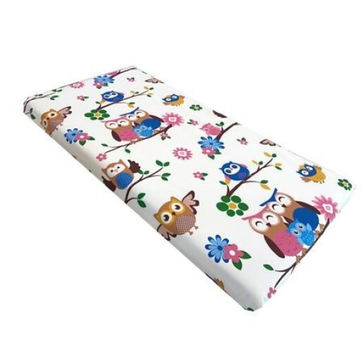 Lenjerie de pat cu aparatori pufoase Bufnite + lenjerie pat matrimonial Momente Deseda