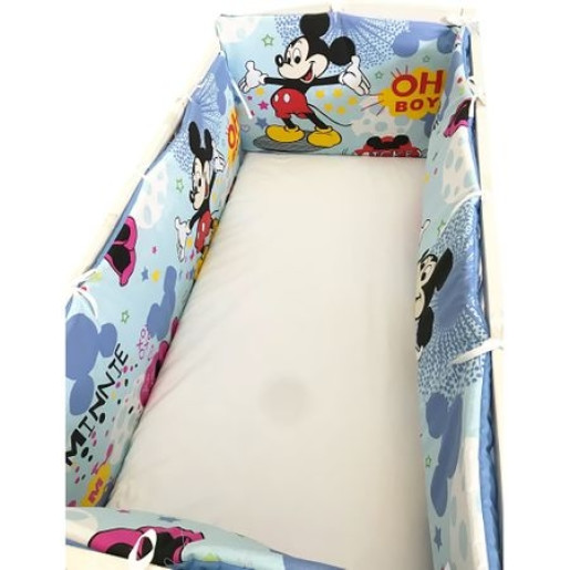 Aparatori laterale protectii laterale pat pufoase 120x60 cm h35 cm Deseda Mickey Mouse