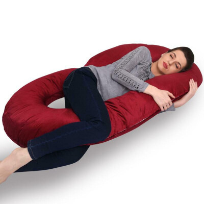 Husa perna de gravide forma C Deseda, din Catifea