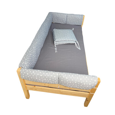 OTL Aparatori tip Maxi pt patut Montessori Stelute pe fond gri ptr pat 160x80 cm