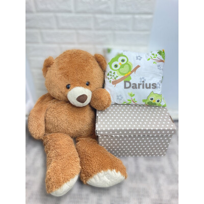 OTLT Perna Personalizata 38x38 cm Bufnițe verzi