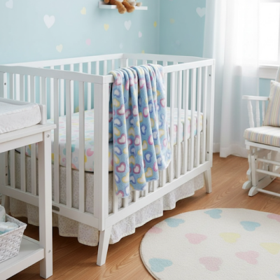 Paturica din plush cocolino Floricele colorate