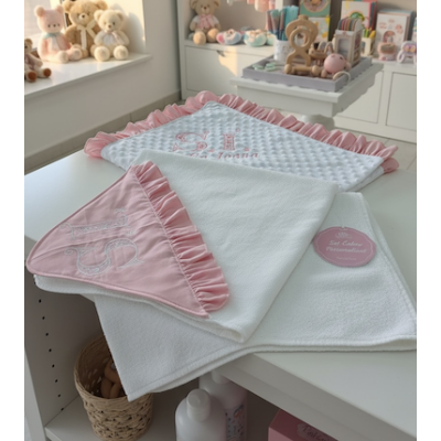 Set 2 piese Personalizat Princess Roz pudra