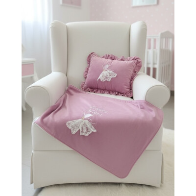 Set Paturica Personalizata din catifea cu pernuta asortata Deseda Balerina