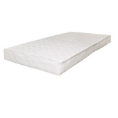 Pat + saltea + Lenjerie de pat cu 4 apărători matlasate albe cu Volanas de catifea roz ciclam + lenjerie pătuț Elegant Alb -roz ciclam
