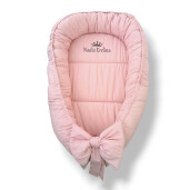 Cuib babynest bebelusi personalizat roz pudra Minunea mea