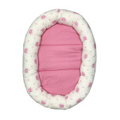 Cuib baby nest bebelusi forma ovala Coronite roz pe alb