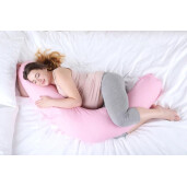 Perna de gravide, alăptare și antireflux, cu husa detașabilă Deseda tip Cornulet Culoare UNI