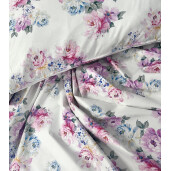 Lenjerie de pat din bumbac satinat, pt 2 persoane Deseda Buchet de trandafiri