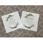 Batista personalizata imprimată nunta, Frunze verzi, simpla
