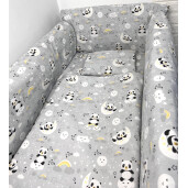 Lenjerie de pat Maxi Deseda Ursi panda pe gri