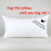 Perna lunga 115x38 cm cu husa detașabilă imprimată Hug this pillow