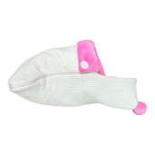 Sac de dormit din bumbac tricotat și cocolino pufos, dublat pentru carucior, bebeluși Alb-roz