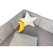 OTL Aparatori tip Maxi pt patut Montessori Stelute pe fond gri ptr pat 160x80 cm