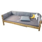 OTL Aparatori tip Maxi pt patut Montessori Stelute pe fond gri ptr pat 160x80 cm