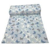 Cearsaf de pat cu elastic roata, Deseda Fluturi gri pe bleo