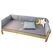 OTL Aparatori tip Maxi pt patut Montessori Stelute pe fond gri ptr pat 160x80 cm