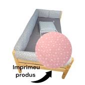 OTL Aparatori tip Maxi pt patut Montessori Stelute pe fond roz ptr pat 140x200 cm