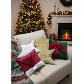 Perna decorativa din catifea, model Caciula Mosului