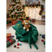 Cuib transformabil cu laterala împletită Deseda Catifea Verde crud