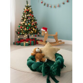 Cuib transformabil cu laterala împletită Deseda Catifea Verde crud