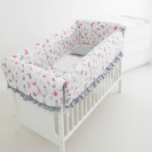 Aparatori Maxi cu Volanas Deseda Fluturași roz - gri pe alb