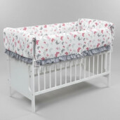 Aparatori Maxi cu Volanas Deseda Fluturași roz - gri pe alb