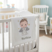 Paturica dubla de iarna, personalizata, imprimată Ingeras