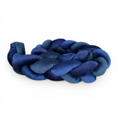 OTL Apărătoare laterala pătuț bebe bumper împletită din Catifea, 240 cm Deseda Mix bleumarin