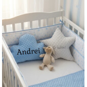 Perna decorativa ptr copii Personalizata Norisor din plush Mincky colorat Deseda